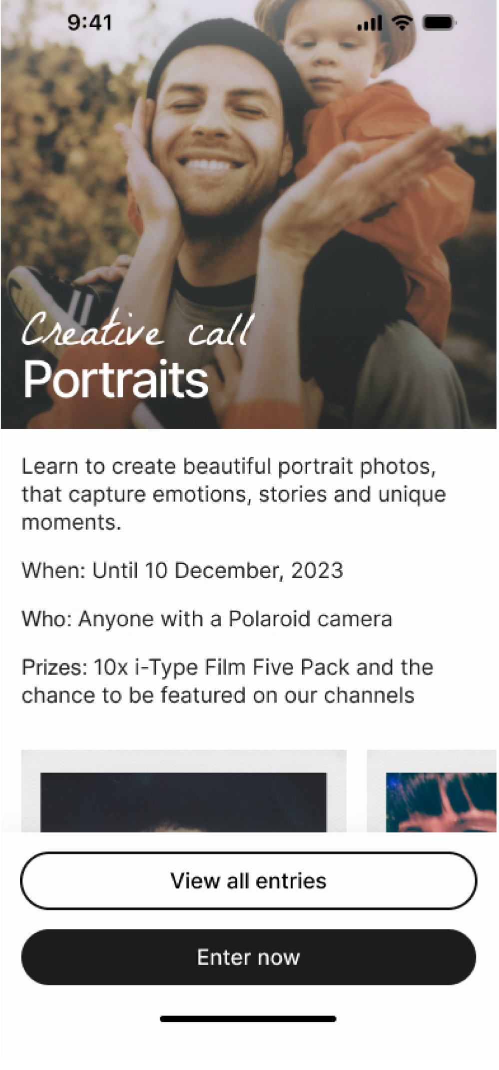 Polaroid app preview